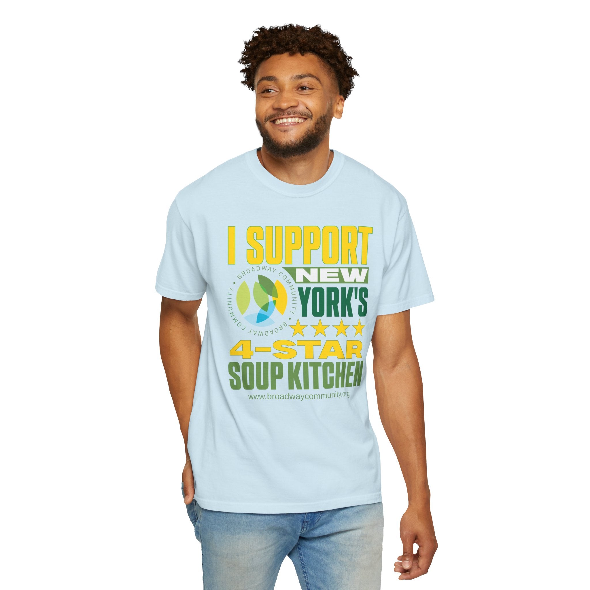 4-Star Soup Kitchen Light Blue T-Shirt - Broadway Community Collection